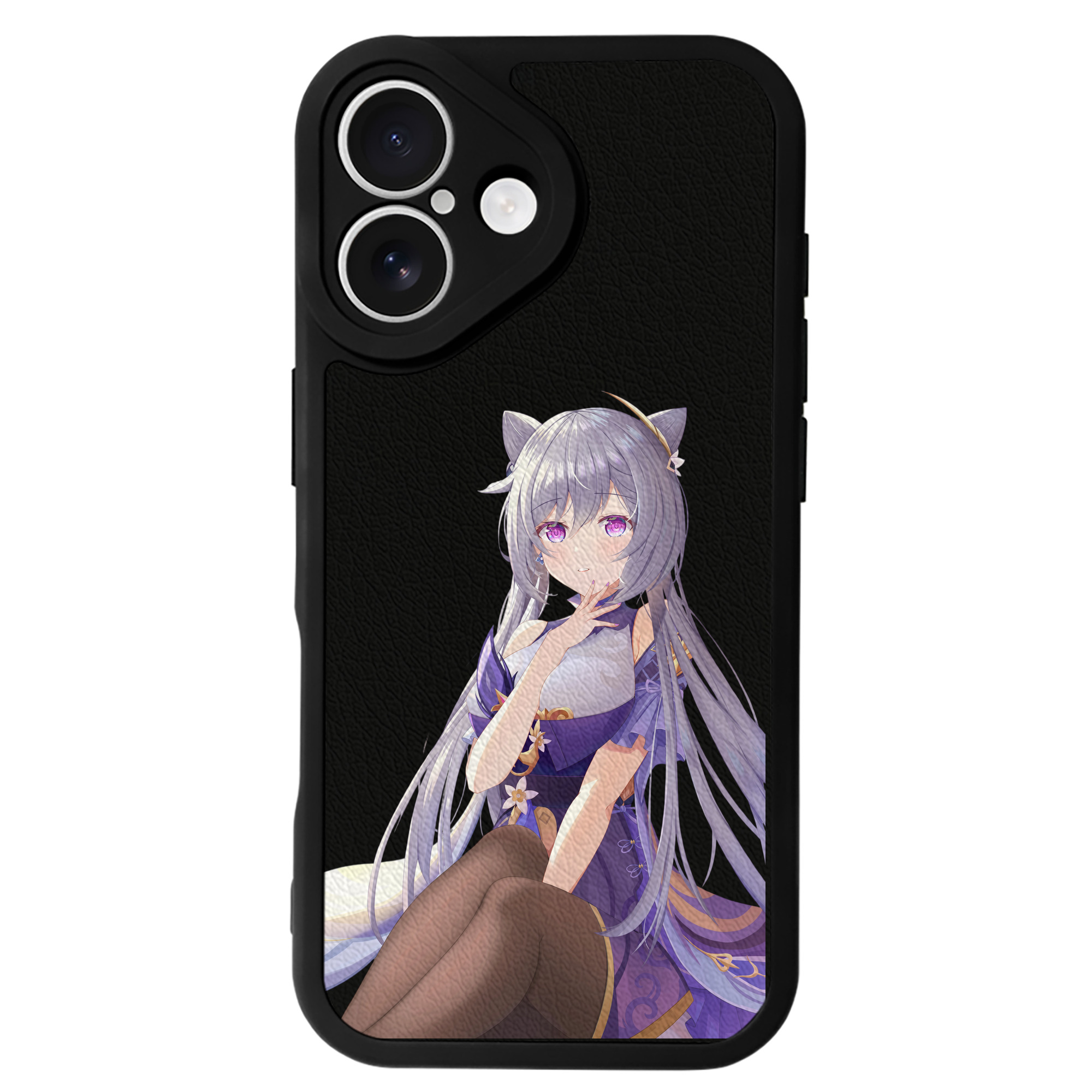げんし神 刻晴 こくせい genshin Kokusei 【iPhone 16シリーズ対応】シリコンスマホケース（レザー調） 材質：シリコン